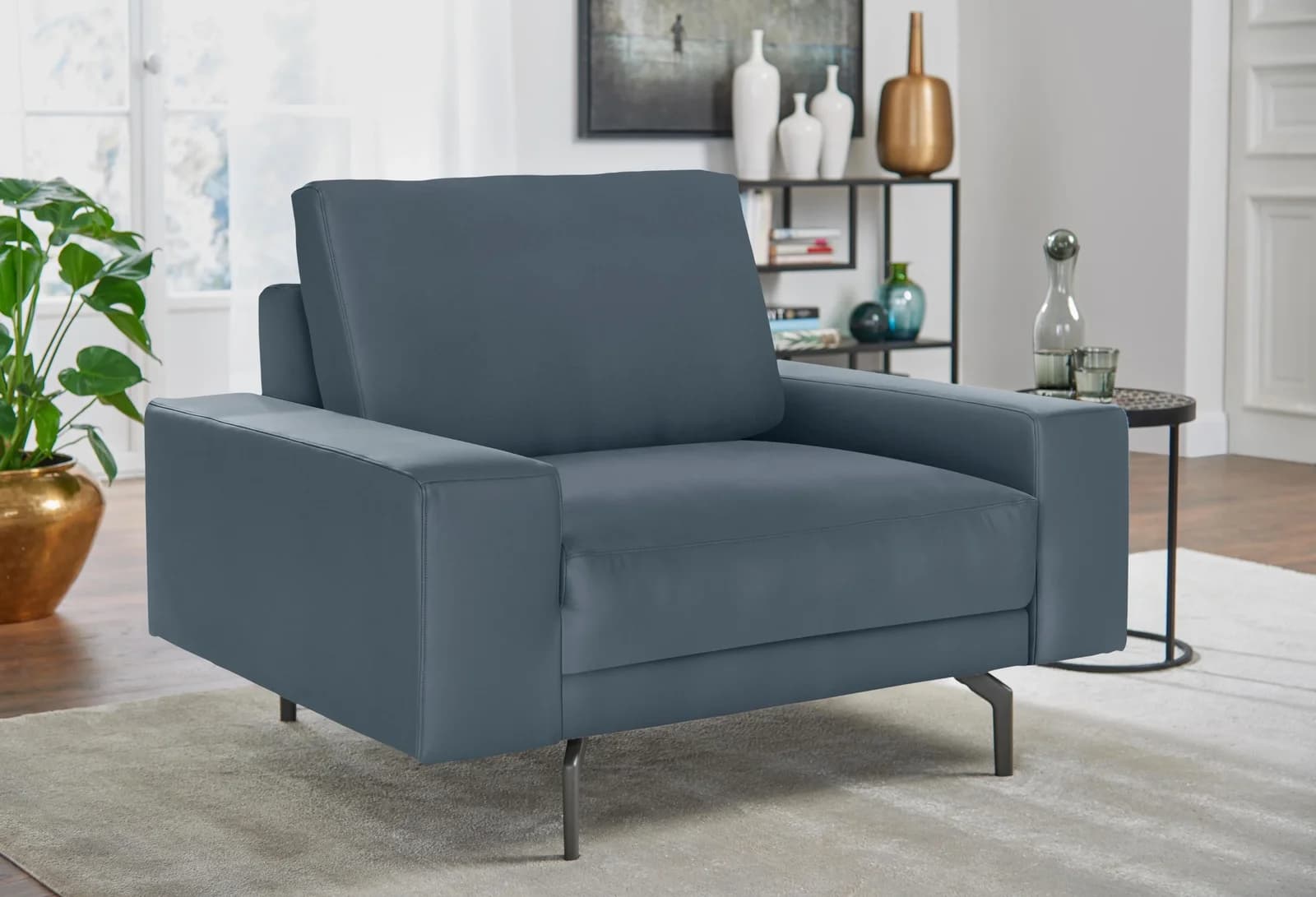 Creation BY ROLF BENZ Sessel CR.450 Designsessel Loungesessel Blau