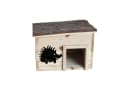 TOPCENT Igelhaus aus unbehandeltem Holz mit Rindendach Bild 2