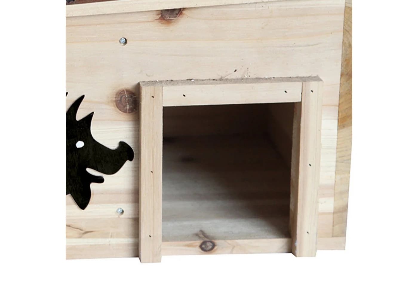 TOPCENT Igelhaus aus unbehandeltem Holz mit Rindendach - Bild 3