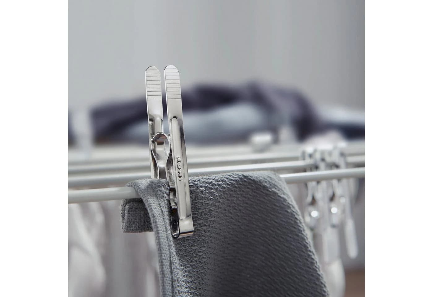 Badaccessoire-Set Wäscheklammern 20er-Pack Silber Edelstahl