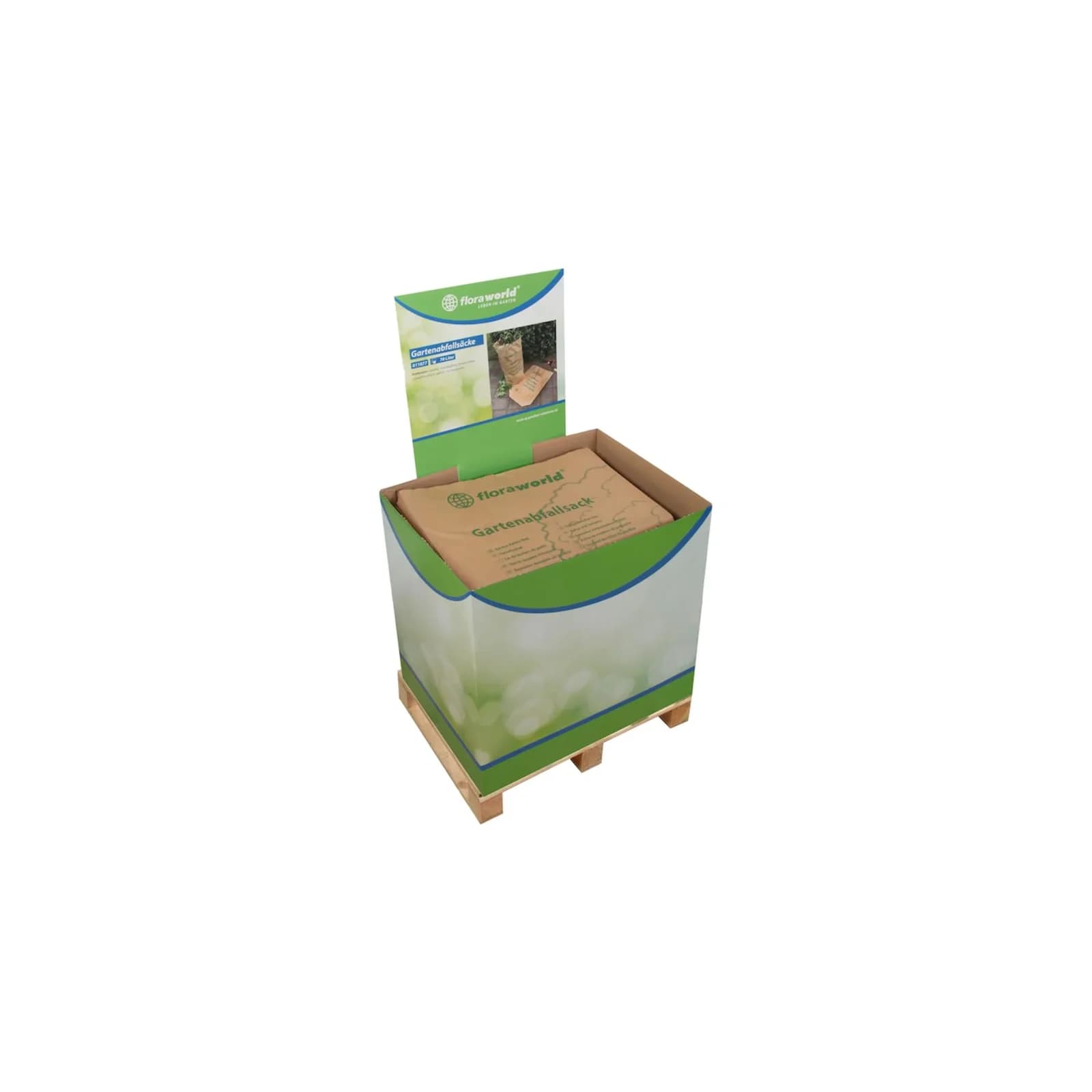 Floraworld Gartenabfallsack Papier Classic 75er Display