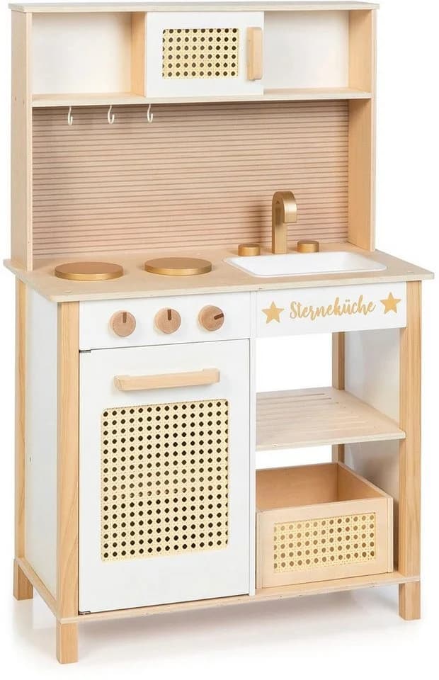 SUN Spielküche Boho Style Holz mit Geflecht