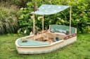 MUDDY BUDDY Sandkasten Jungle King Massivholz Oval Bild 1