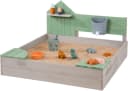 Muddy Buddy Sandkasten Cozy House mit Wassertank und Sitzflächen Bild 2