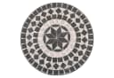 Raburg Mosaiktisch Mayla Rund Schwarz Beige Metall Bild 1
