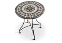 Raburg Mosaiktisch Mayla Rund Schwarz Beige Metall Bild 2