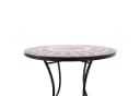 Raburg Mosaiktisch Mayla Rund Schwarz Beige Metall Bild 3