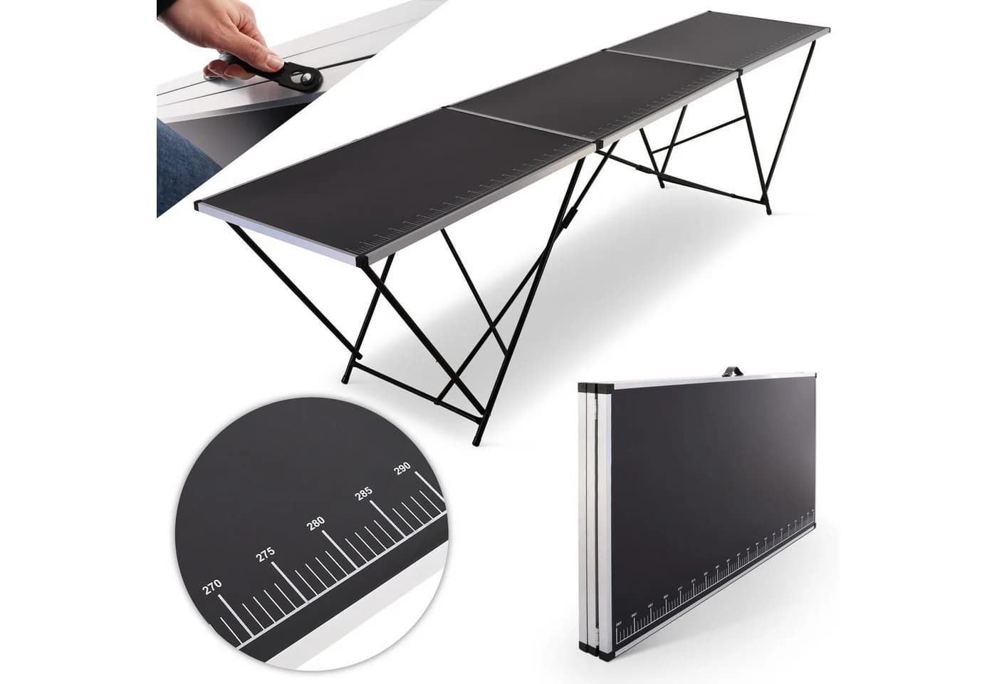 Raburg Tapeziertisch Stan Klappbar Schwarz Aluminium - Bild 2