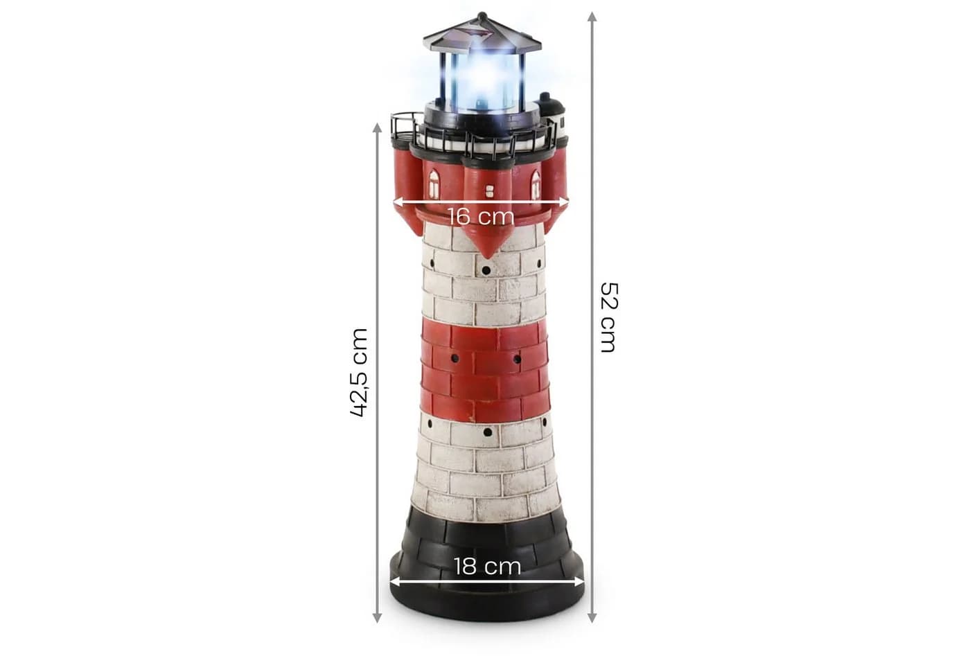 Raburg Solar Garten-Leuchtturm Roter Sand mit Dämmerungssensor & LED - Bild 5