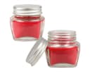 HS Candle Duftkerze Raumduft 2er-Pack Rot Glas mit Deckel Bild 1