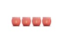 HS Candle Windlicht Set 4-teilig Glas Apricot mit Teelichtern Bild 2