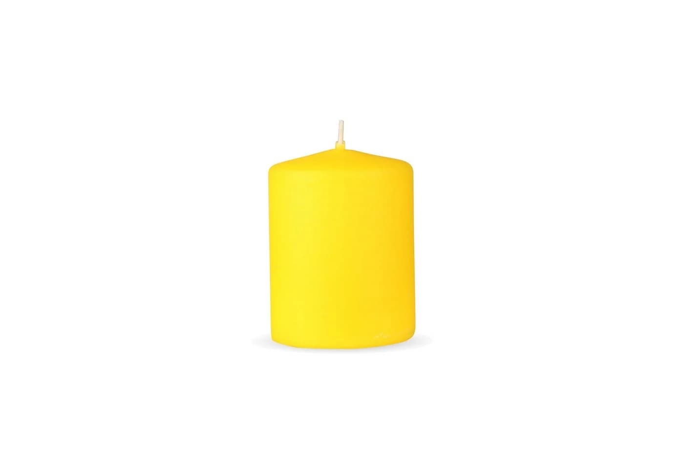 HS Candle Stumpenkerze Gelb Ø7cm Unparfümiert Wachs - Bild 2