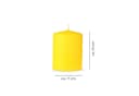 HS Candle Stumpenkerze Gelb Ø7cm Unparfümiert Wachs Bild 3