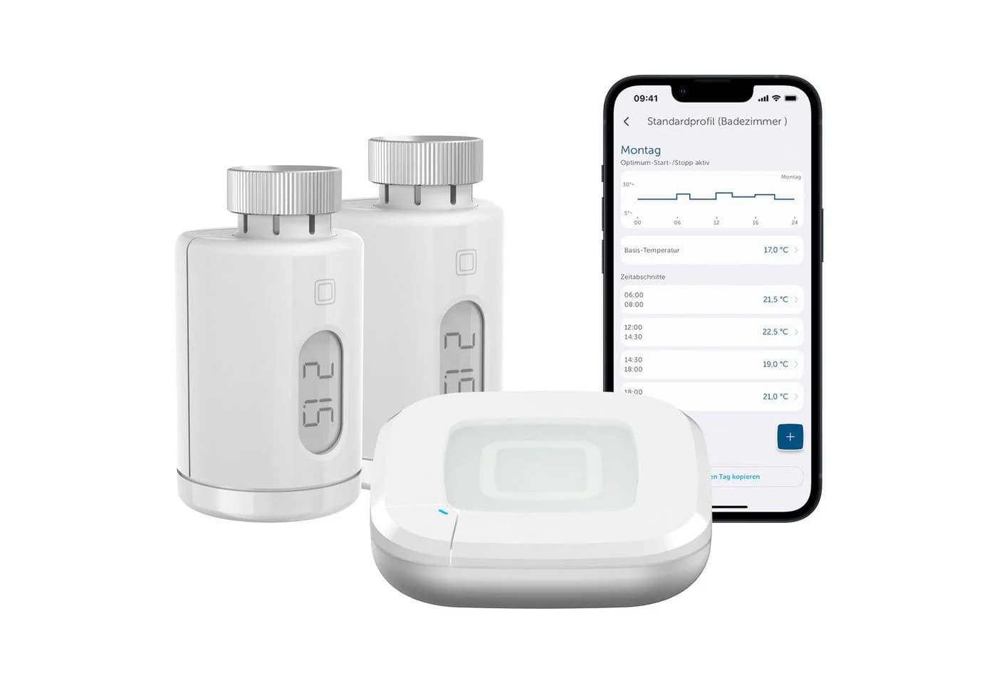 Homematic IP Heizkörperthermostat Starter Set Heizen-pure, 2x Heizkörperthermostat, Access Point