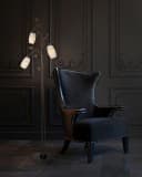 NOWA Stehlampe VENEZIA Rostfarben Weiß Glas E14 Antik Bild 1