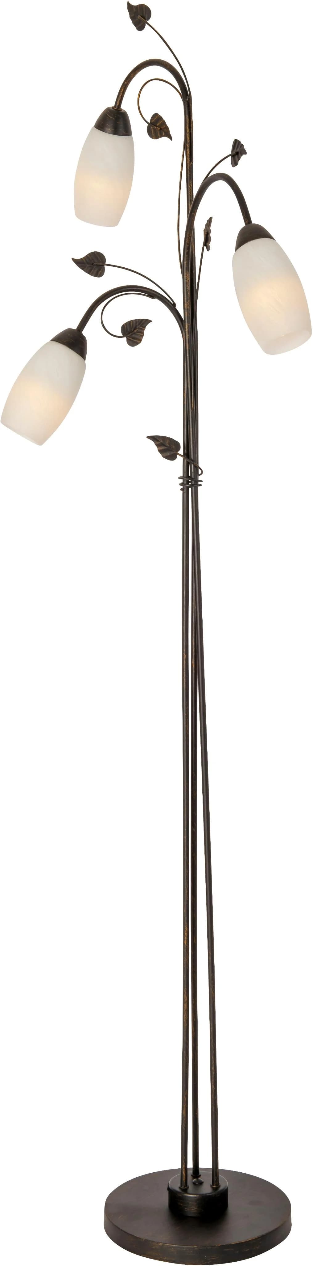NOWA Stehlampe VENEZIA Rostfarben Weiß Glas E14 Antik - Bild 5
