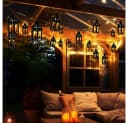 NOWA Solar-Lichterkette 10x LED Laterne Schwarz Warmweiß Bild 4