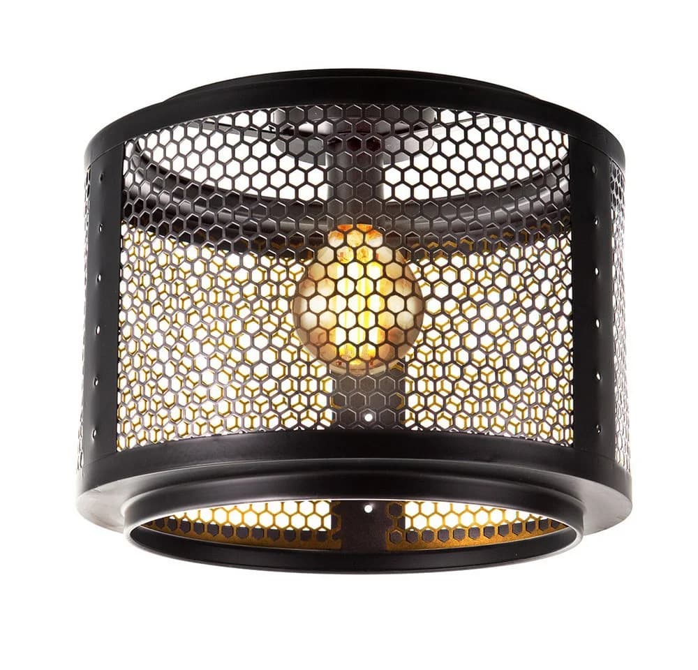 Moderne Deckenleuchte in Schwarz und Gold - Bild 2