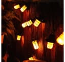 NOWA LED Solarleuchte Schwarz Retro Stil mit 8 Laternen Bild 1