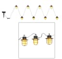 NOWA LED Solarleuchte Schwarz Retro Stil mit 8 Laternen Bild 2