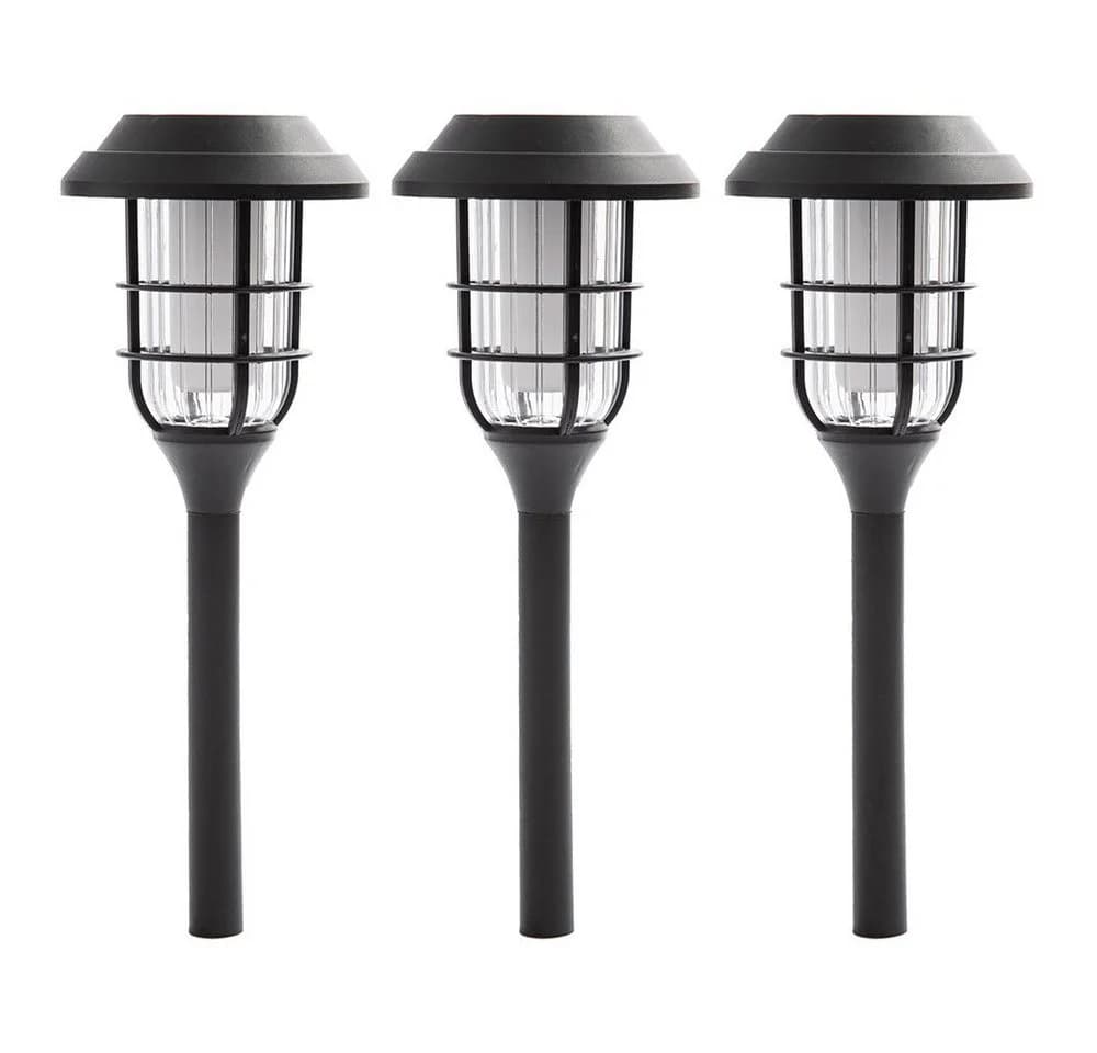 NOWA LED Solarleuchte Schwarz Flammeneffekt Garten Deko - Bild 2