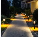 NOWA LED Solarleuchte Schwarz Flammeneffekt Garten Deko Bild 4