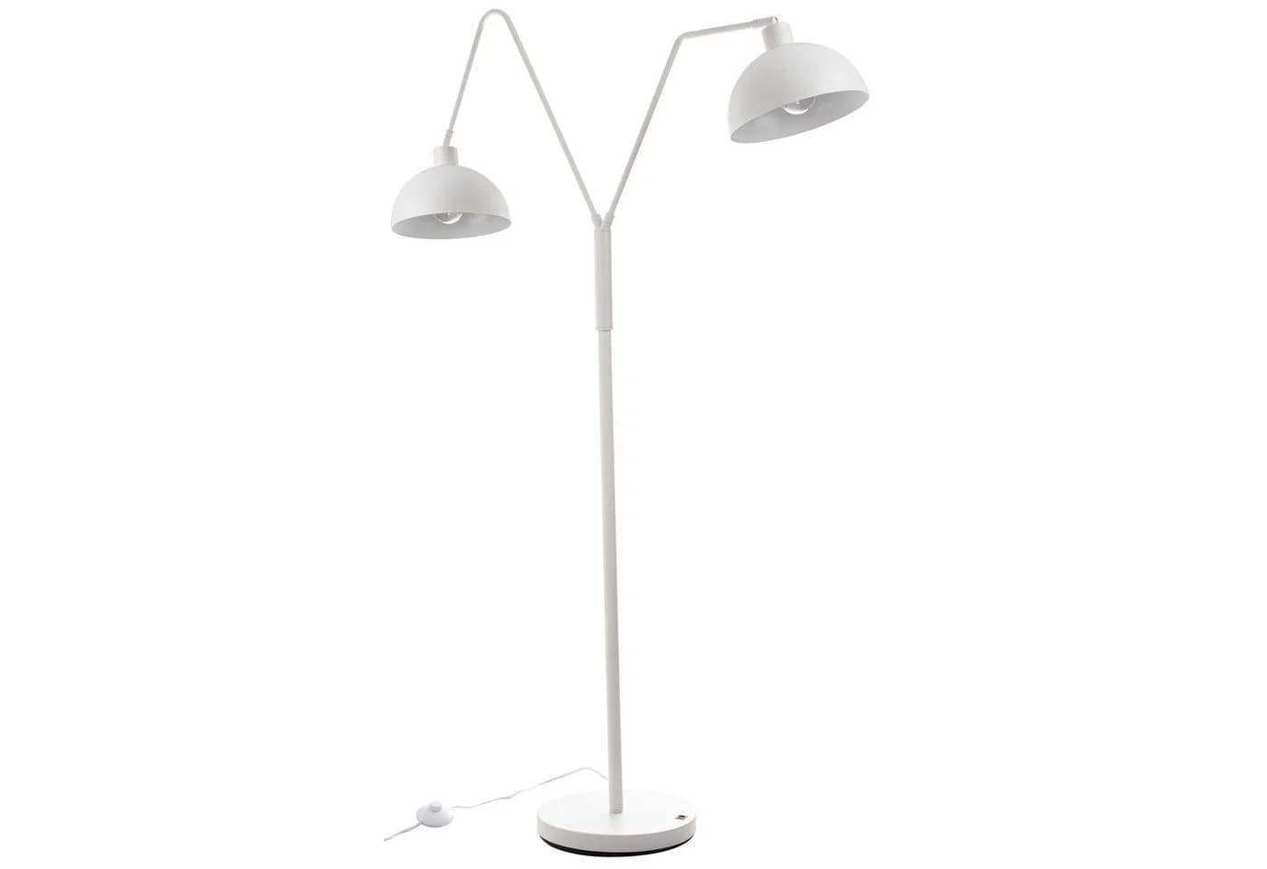NOWA Stehlampe Twin Weiß Industrie-Look 2-flammig E27 - Bild 2