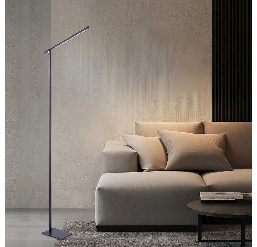 NOWA LED Stehlampe Anthrazit Touchdimmer Beweglicher Spot - Bild 2
