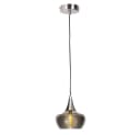 NOWA Pendelleuchte Nickel Glas rauchfarben Bild 1