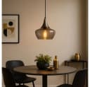 NOWA Pendelleuchte Nickel Glas rauchfarben Bild 2