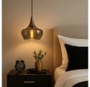 NOWA Pendelleuchte Nickel Glas rauchfarben Bild 5