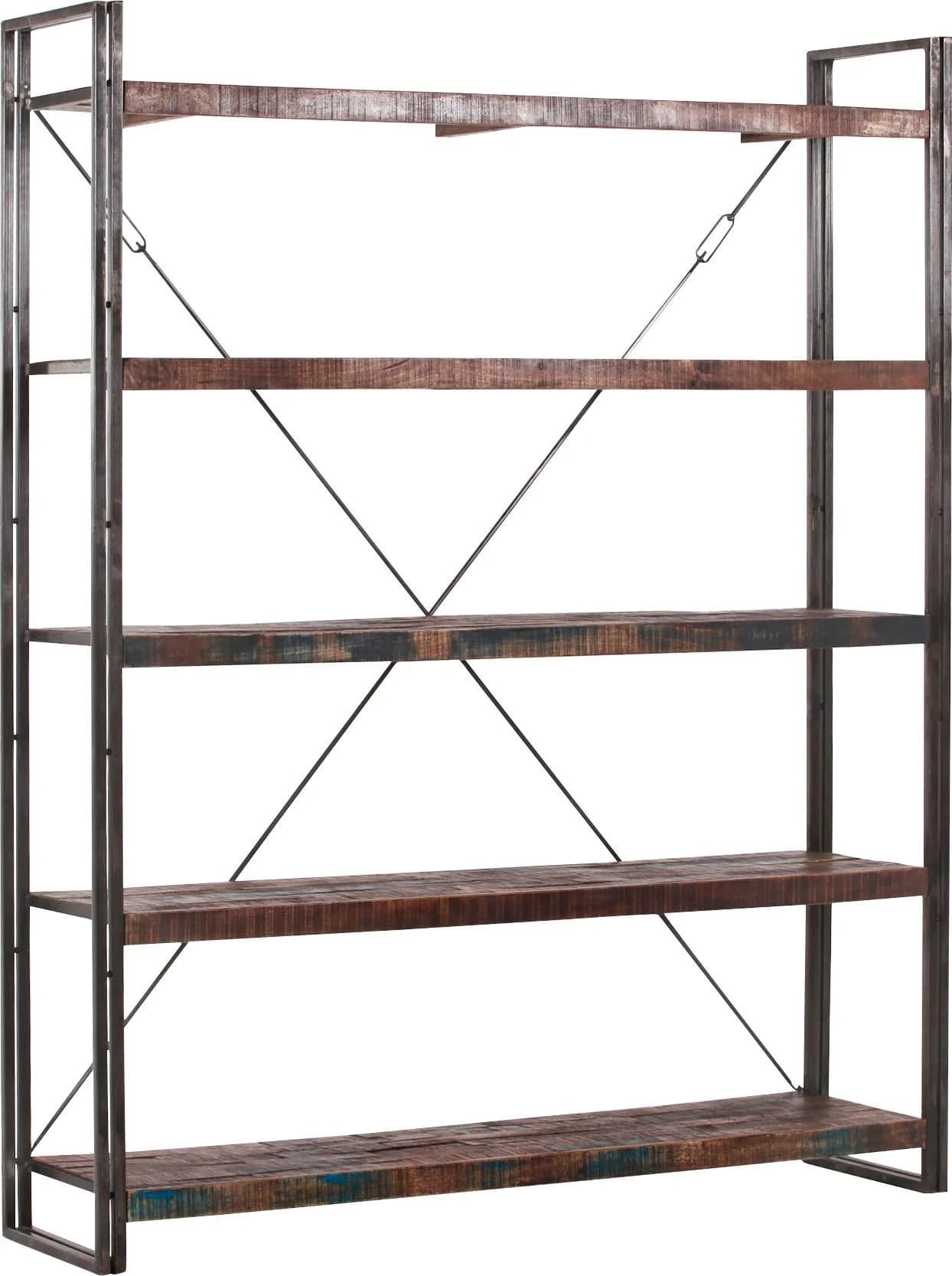 Gutmann Factory Industrial Regal Titan Braun Massivholz Metall