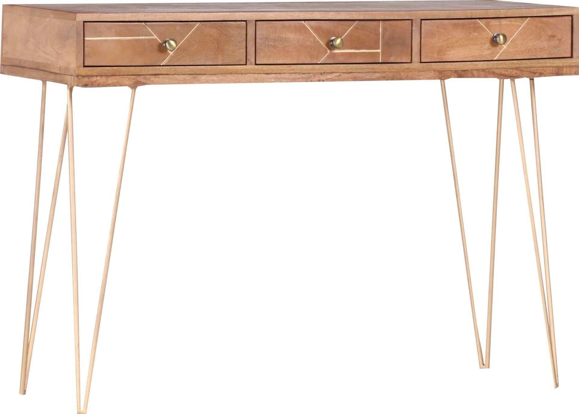 GUTMANN FACTORY Konsole Scan Natur Beige mit Haarnadelbeinen