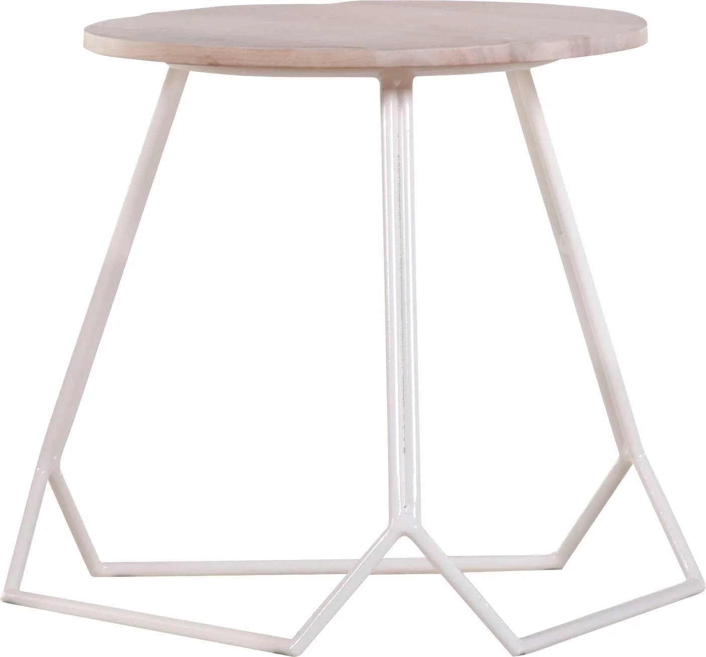 Beistelltisch GUTMANN FACTORY Ivory Beige Weiß Massivholz