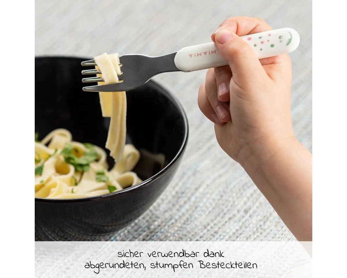 MiaMia Kinderbesteck 6-tlg. Weiß Edelstahl & Kunststoff - Bild 5