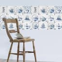 HOME AFFAIRE Fliesenaufkleber Maritim Blau Weiß 12er Set Bild 1