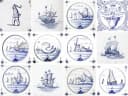 HOME AFFAIRE Fliesenaufkleber Maritim Blau Weiß 12er Set Bild 2