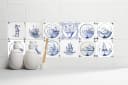 HOME AFFAIRE Fliesenaufkleber Maritim Blau Weiß 12er Set Bild 5