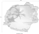 queence Wandtattoo Paradies Blau 3D-Effekt Wanddurchbruch Bild 3