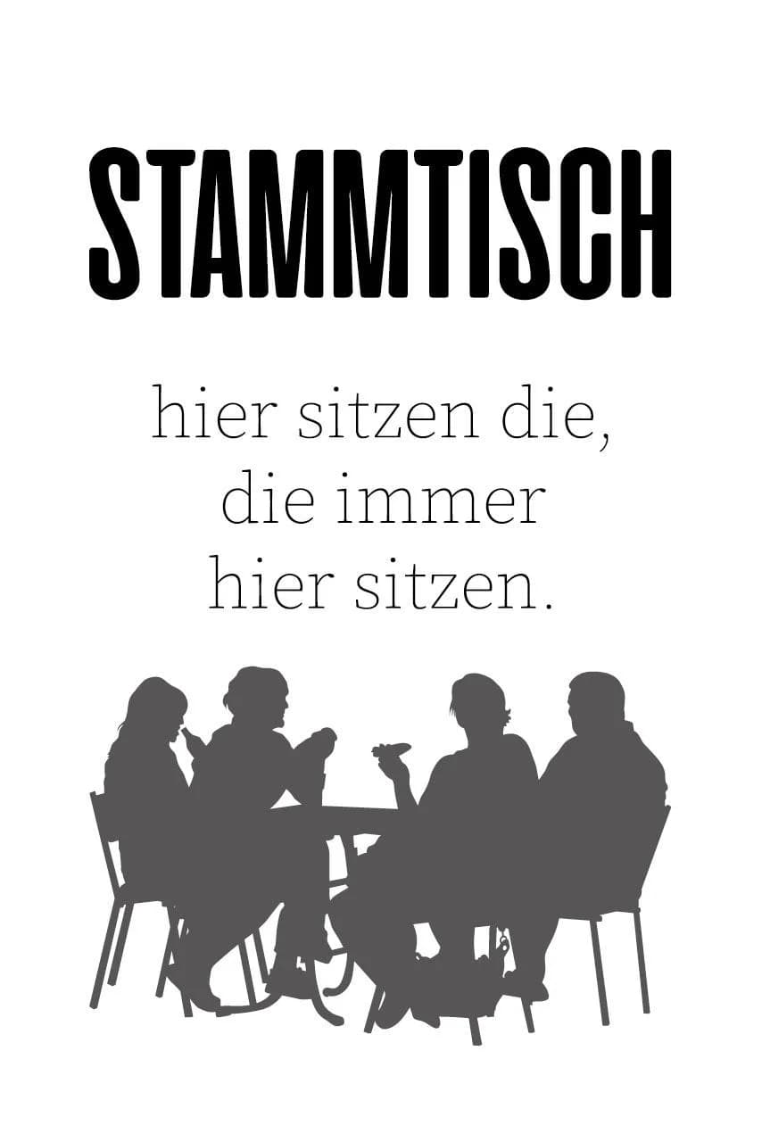 Wanddekoobjekt QUEENCE "STAMMTISCH" Schwarz Retro