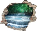 QUEENCE Wandtattoo Fluss Beige 3D Wanddurchbruch Bild 2