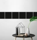 QUEENCE Fliesenaufkleber Schwarz 12er Set Selbstklebend Bild 1