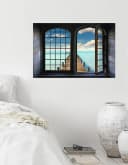 QUEENCE Wandsticker Bora Bora Blau 3D Fensterdurchbruch Bild 1