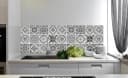 QUEENCE Fliesenaufkleber Mosaik Schwarz-Weiß 12er Set Bild 1