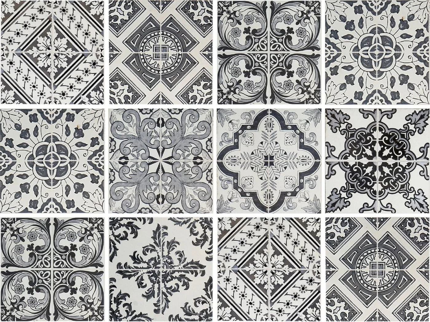 QUEENCE Fliesenaufkleber Mosaik Schwarz-Weiß 12er Set - Bild 2