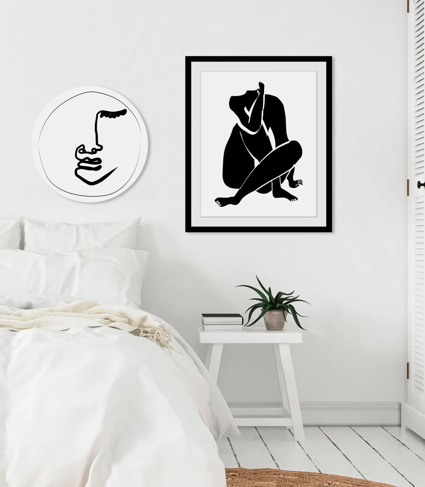 QUEENCE Bild Anna Schwarz HD Poster mit Holzrahmen 40x50 cm