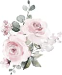 Wandtattoo QUEENCE Charleen Rosa Rosen Selbstklebend Bild 2