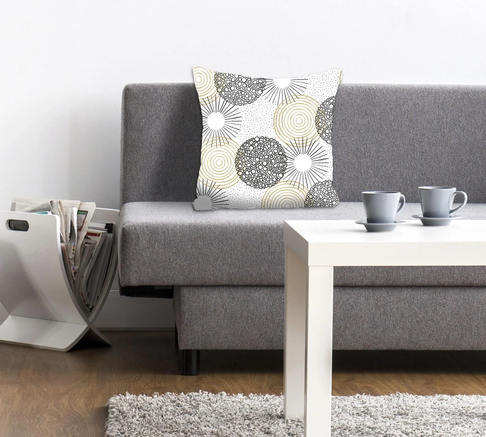 QUEENCE Dekokissen Katja Bunt Geometrisch Polyester Kissenhülle