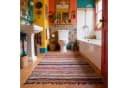 Guru-Shop Flickenteppich Blau-Bunt Streifenmuster Bild 4