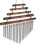 Guru-Shop Windspiel Aluminium Klangspiel Silber Bambus Bild 2